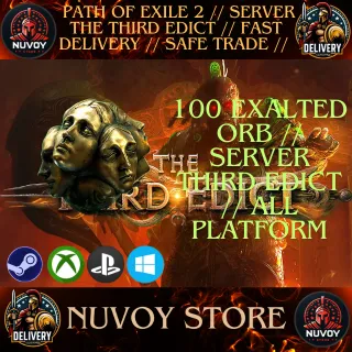 PoE2 100 Exalted orb // Rise Of the Abyssal Server // The Third Edict // All Platform