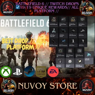 BATTLEFIELD 6 // Twitch Drops ☑️19/19 unique rewards // ALL PLATFORM //