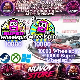 FORZA HORIZON 6 // 10000 Wheelspin + 10000 Super Wheelspin + Free //  Work on PC + steam + Xbox + Xbox App + Windows