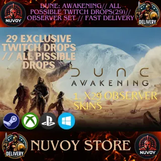 Dune: Awakening// ALL POSSIBLE TWITCH DROPS(29)// Observer Set // fast delivery