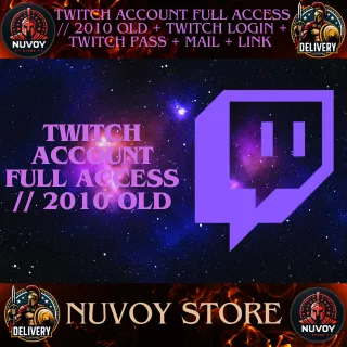 TWITCH ACCOUNT FULL ACCESS // 2010 OLD + twitch login + twitch pass + mail + Link 