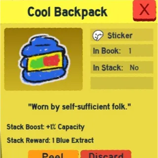 Cool Backpack Sticker