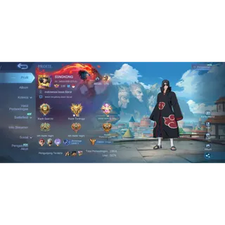 HERO MAX EMBLEM MAX SKIN 556 LEGEND 4 CC 4 GOOD WINRATE NARUTO SASUKE ITACHI KOF DYROTH GUIN KARINA DAWNING ESME