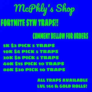 TRAP BUNDLE ORDERS