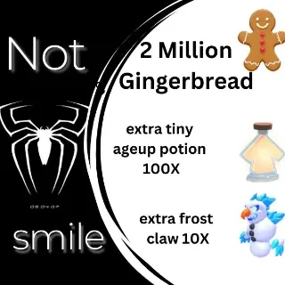 2M - GINGERBREAD ADOPT ME CHRISTMAS EVENT 300-500 TINY AGE-UP POTION 150+ WINTER DEER BAIT FREE FROSTCLAWS 30K-100k BUCKS