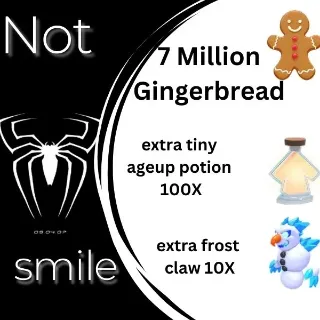 7M - GINGERBREAD ADOPT ME CHRISTMAS EVENT 300-500 TINY AGE-UP POTION 150+ WINTER DEER BAIT FREE FROSTCLAWS 30K-100k BUCKS