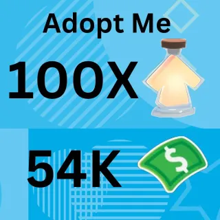 100x Age Up Potions And 54K Bucks - Adopt me