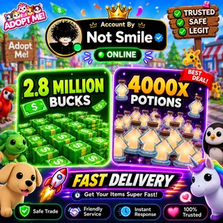 BUCKS AND AGE UP POTIONS - ADOPT ME 
