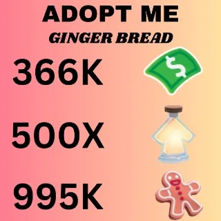 BUCKS & AGE UP POTIONS AND GINGER BREAD - ADOPT ME 