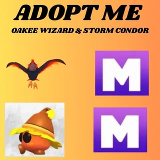 STORM CONDOR 1XMEGA AND OAKEE WIZARD 1X MEGA  - ADOPPT ME 