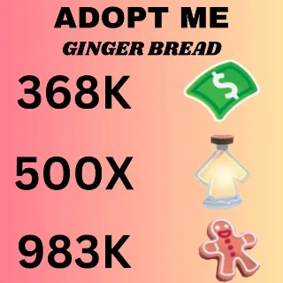 BUCKS & AGE UP POTIONS AND GINGER BREAD - ADOPT ME 