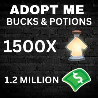 BUCKS AND AGE UP POTIONS  - ADOPT ME 