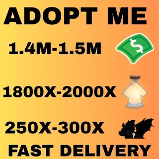 BUCKS AND AGE UP POTIONS AND RANDOM PETS - ADOPT ME 