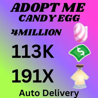 CANDY EGG AND BUCKS AND AGE UP POTIONS - ADOPT ME 