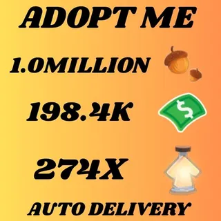 ACORNS 1.0MILLION AND BUCKS 198.4K AND AGE UP POTIONS 274X - ADOPT ME 