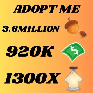 ACORNS AND BUCKS AND AGE UP POTIONS - ADOPT ME 