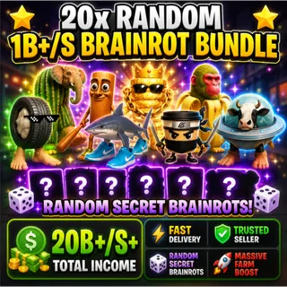 ⭐ 20x Random 1B+/s Brainrot Bundle ⭐  💰 20B+/s+ Total Income 🎲 Random Secret Brainrots