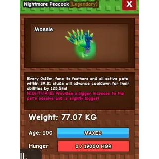 GROW A GARDEN TITAN 15s PEACOCK