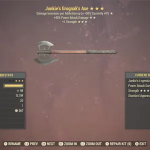 Junkie PA 1s Grognak axe