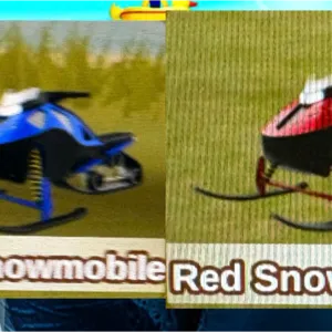 Red/Blue Snowmobile