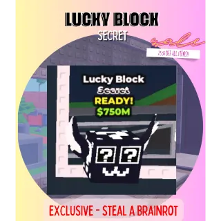 Secret Lucky Block  - Roblox *Unmissable Offer!* Steal a Brainrot / Secret Brainrots / Limited Edition Rare Item - SAB