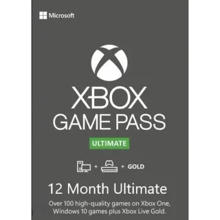 Xbox Game Pass Ultimate 12 meses