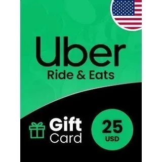 $25.00 USD Uber Eats
