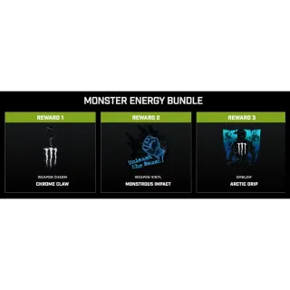 Call of Duty - Modern Warfare III - Monster Energy Charm + Emblem + Calling Card Bundle