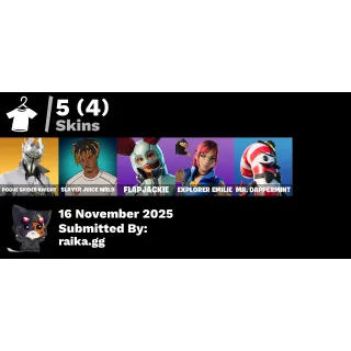 Fortnite – FA Acc | Rogue Spider Knight | 5 Skins | 100 VB