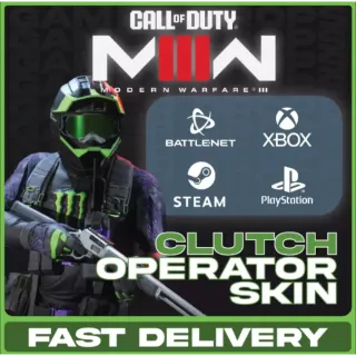 Monster Energy X Call of Duty: Clutch Operator Skin (DLC) Official Website Key GLOBAL