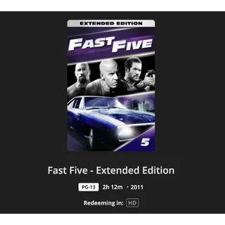 Fast Five HD Movies Anywhere