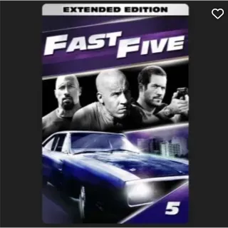 Fast Five HD Extended Edition Movies Anywhere