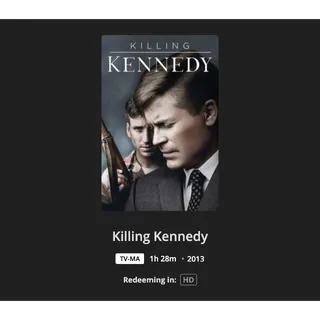 Killing Kennedy HD Movies Anywhere