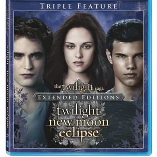 Twilight Trilogy Extended Editions HD VUDU Twilight / New Moon / Eclipse