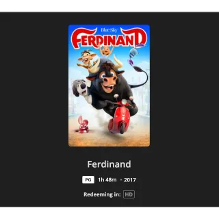 Ferdinand HD Movies Anywhere
