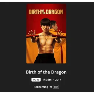 Birth of the Dragon HD Movies Anywhere