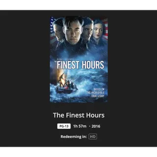 The Finest Hours HD Movies Anywhere