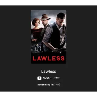 Lawless HD Movies Anywhere