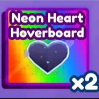 Neon Heart Hoverboard