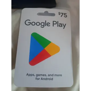$75.00 USD Google Play