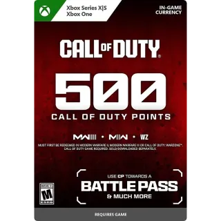 Call of Duty 500 Points (CP) Xbox Global🌎 #𝘼𝙪𝙩𝙤𝘿𝙚𝙡𝙞𝙫𝙚𝙧𝙮⚡️