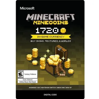 Minecraft 1720 Minecoins Global🌎 Gift Card #𝘼𝙪𝙩𝙤𝘿𝙚𝙡𝙞𝙫𝙚𝙧𝙮⚡️