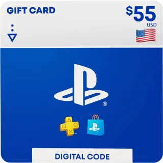 $55 PlayStation Store USA 🇺🇸 Gift Card #𝘼𝙪𝙩𝙤𝘿𝙚𝙡𝙞𝙫𝙚𝙧𝙮⚡️