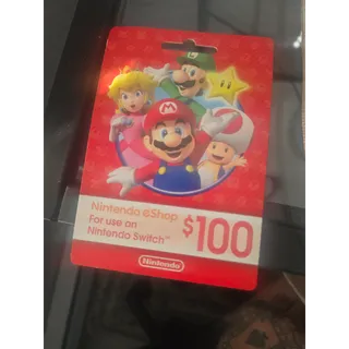 $100.00 USD Nintendo eShop