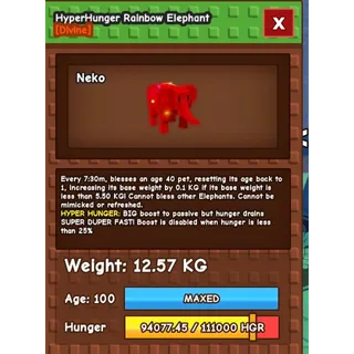 Rainbow hatched elephant