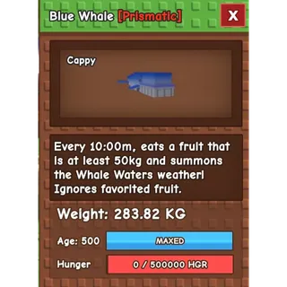 Grow a garden blue whale 280kg+