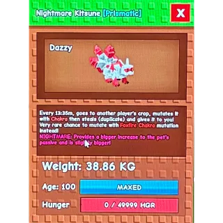 Nightmare kitsune 38kg+