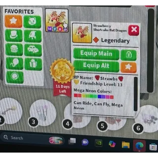 Mfr strawberry shortcake bat dragon