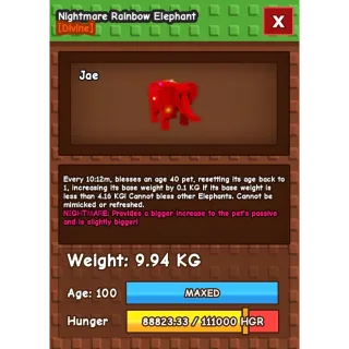 Rainbow hatched elephant