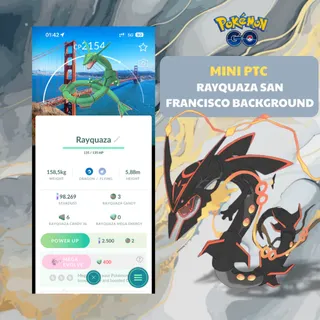 Rayquaza Sanfrancisco Background✨ MINI PTC✨ - Instant Delivery